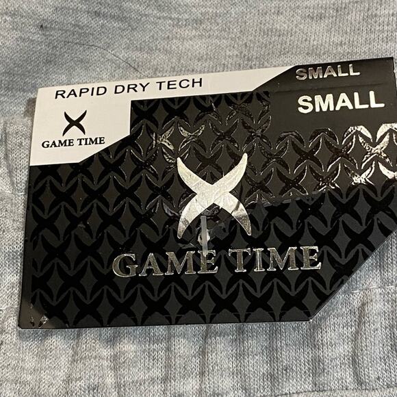 Game Time Mens Small Athletic Shorts in Gray with Black trim Flex Fit. NWT - Picture 3 of 5